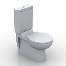 Standardowy model sanitarny toalety 3D
