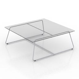 Glasbord Stålben 3d-modell
