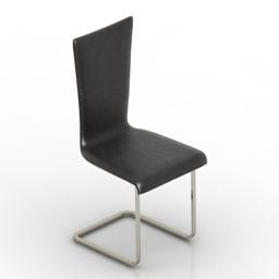 Krzesło wspornikowe z czarnym siedziskiem Model 3D