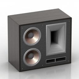 Haut-parleur de basse audio modèle 3D
