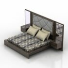 Double Bed With Back Wall