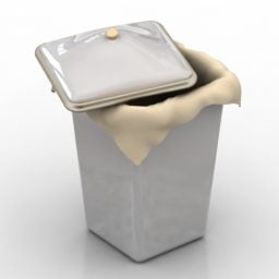 Trash Bin Plastic Box 3d model