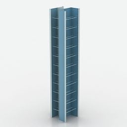 Blue Shelf Cabinet 3d model