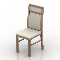 3д модель обеденного стула с тонкой обивкой