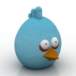 3д модель мягкой игрушки Angry Bird