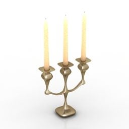Modello 3d con supporto antico per candeliere