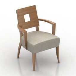كرسي بذراعين Ash Wood نموذج ثلاثي الأبعاد