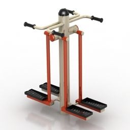 Fitnessstudio-Ausrüstung, doppelseitig, 3D-Modell