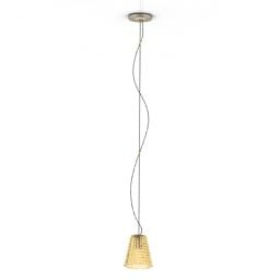 Ceiling Lamp Glass Yellow Shade 3d model