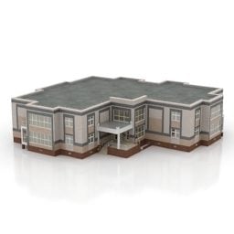 3д модель большого жилого дома