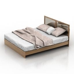تخت مدرن تخت با پتو مدل سه بعدی