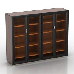 Bookcase With Lighting Inner 3d model