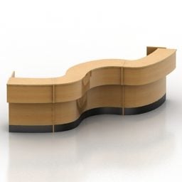 Reception Rack Curved Lines 3d model