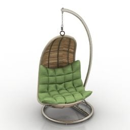 Armchair Swing Egg Shape 3d model
