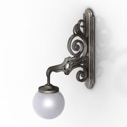 Antique Iron Sconce Sphere Shade