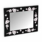 Mirror Black Frame With Decorative Pattern