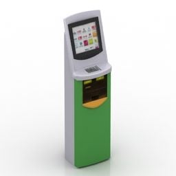 3d модель станції банкомата