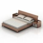 Platform Bed With Nightstand Modern Style