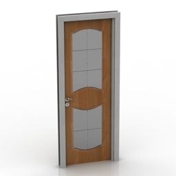 Oda Kapısı Beyaz Sarı Boya 3d model