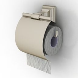 Modelo 3d de suporte de rack de papel para banheiro