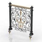 Carved Fence Wrought Iron Material