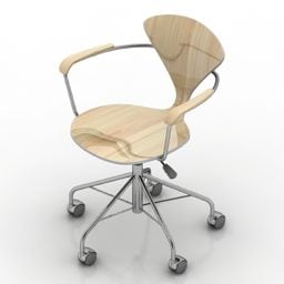 3д модель офисного кресла на колесах