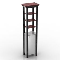Locker With Shelf Furniture 3d model