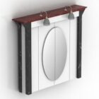 Oval Mirror On Wall Cabinet