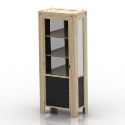 Corner Glass Shelf With Cabinet 3d model