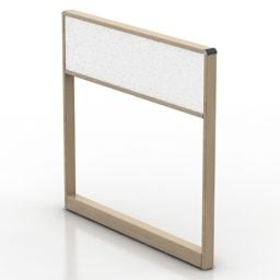 Jednoduchý 3D model nábytkového děliče obrazovky
