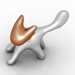 Статуетка Кот М'яка іграшка 3d модель