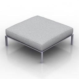 Model 3D kwadratowego siedziska tapicerskiego
