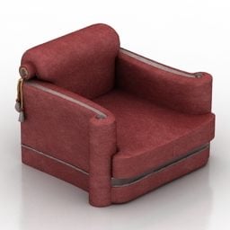 Single Armchair Red Leather