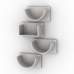 Decorative Shape Shelves 3d model