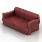Red Leather Sofa Two Seats