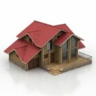 Suburban House Wooden Material