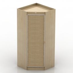Corner Locker Wooden Material 3d model