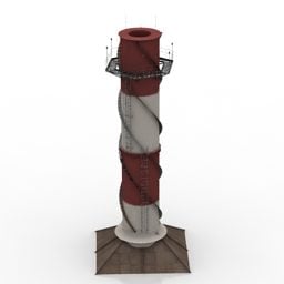 3D model továrny na komíny