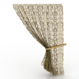 Vintage Curtain Collapsed 3d model