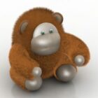 קוף צעצוע ממולא ילד