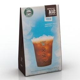 Pakke med kaffe 3d-modell