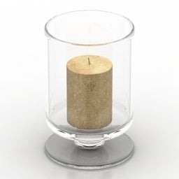 Model 3d Candlestick Dalam Kaca