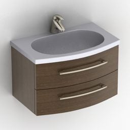 Wash Basin With Cabinet Combine 3d model