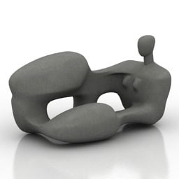 3д модель Скульптуры Абстрактная Человеческая Форма