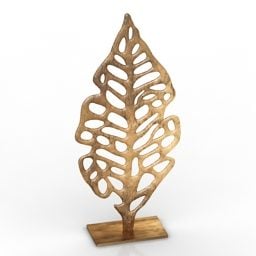Golden Leaf Servies Decoratie 3D-model