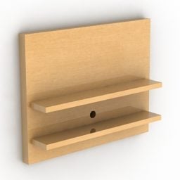Wall Shelf Ash Wooden 3d model