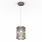 Pendant Ceiling Lamp Carved Brass Shade