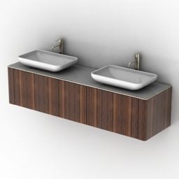 Dual Wash Basin 3d model