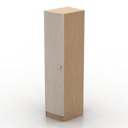 Thin Locker Ash Wood 3d-modell
