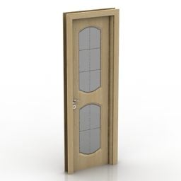 Modello 3d per porta in legno per interni
